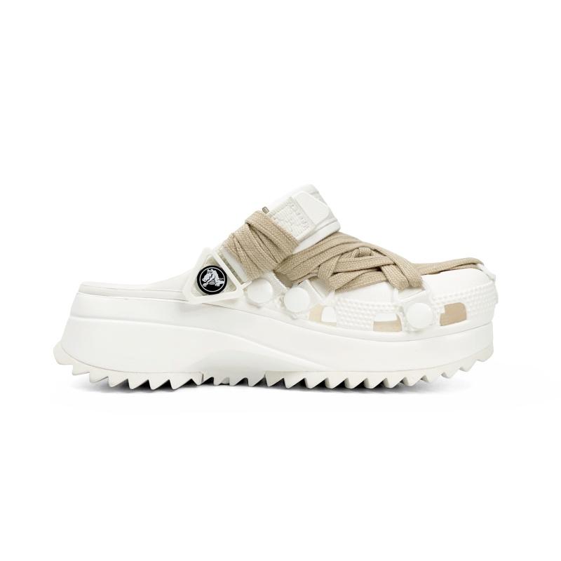 Crocs Ремни для сабо Hiker Модные и универсальные Классические туфли с отверстиями Унисекс Белые