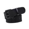 For Women Metal Buckle Korean Waist Strap Man Waistband Double Grommet Hole Canvas Waist Belt