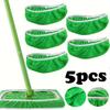 Подходит для плоской швабры Swiffer, сменная впитывающая губка, тканевый чехол, бытовая сухая и влажная вращающаяся ткань для швабры для ванной комнаты