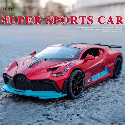 1:Модель спортивного автомобиля Divo Bolide в масштабе 32, игрушка, металлическая литая, со звуком и светом, инерционная, открывающиеся двери, модели автомобилей, подарки на день рождения для мальчиков