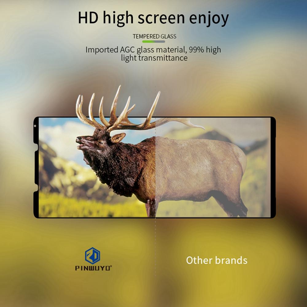 PINWUYO Tempered Glass Screen Film Fingerprint-Free Explosion-Proof Full Glue Full Screen Coverage for Sony Xperia Pro-I