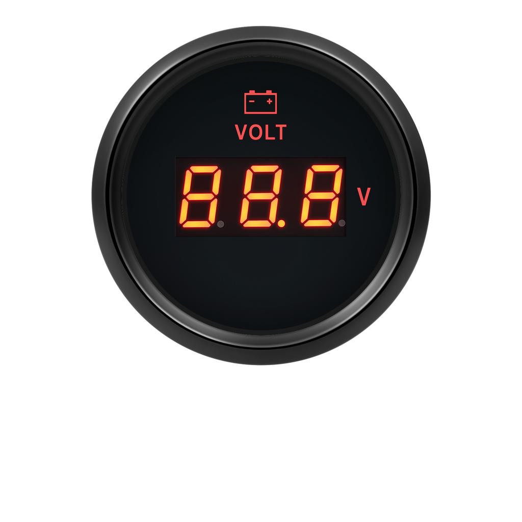 52mm Digital Voltmeter With Red Backlight Volt Meter Indicator Voltage Gauge For Marine Boat Car LED Dislay Gauge 12V 24V