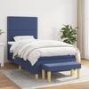 3137059 vidaXL Bed Base with Mattress Blue 100x200 Cm Fabric