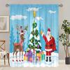 2 шт. - Рождество - Шторы с принтом - Материал полиэстер - Подходит для спальни, гостиной, кабинета, частных штор