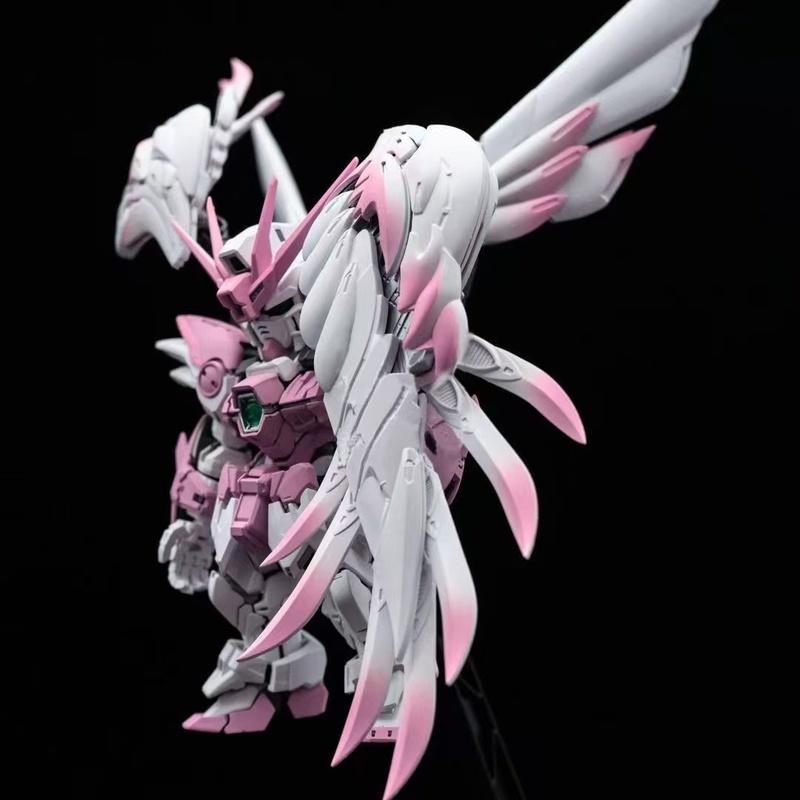 Новый MGSD Wing Zero Ew Снежно-белый Вишнево-розовый Предварительно окрашенная версия Сборная модель Набор Модели для сборки Фигурки Пластиковые игрушки Подарки