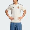 Adidas Выездная майка AS Roma 23/24, трехполосный принт, футбольная рубашка с коротким рукавом, мужская, светло-бежевая IK7168