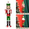 Handmade Wood Nutcrackers Figures Candy Theme Christmas Decorations 38cm Creative Puppets Figurines