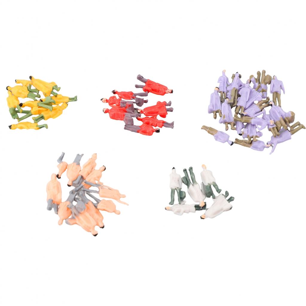 Engaging HO Scale Painted Figures for Model Trains 50pcs Model People Passenger