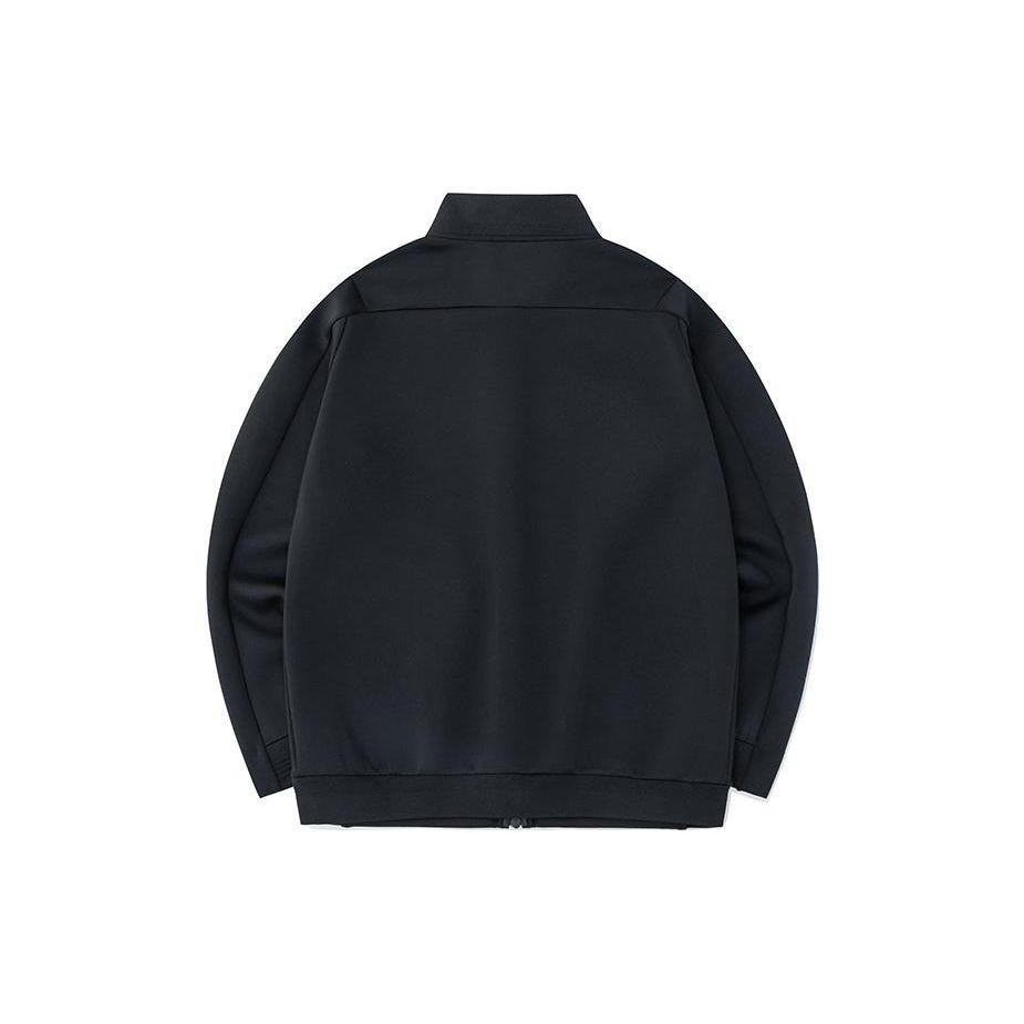 Anta Всепогодная серия Champion SS22, однотонная мужская куртка на молнии с длинным рукавом и воротником-стойкой, черная 152230713-4