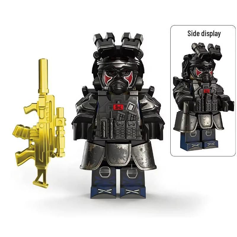 Delta Action Gold Rose Red Wolf Iron Mask Judge Weilon GTI Agent Military Block Figure Toy