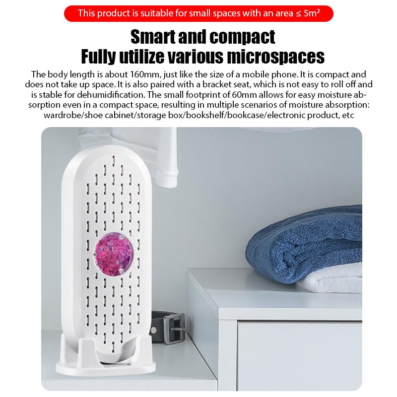 Портативный осушитель многоразовый домашний мини-осушитель для спальни, офиса, шкафа для обуви, поглотитель влаги, маленькие осушители