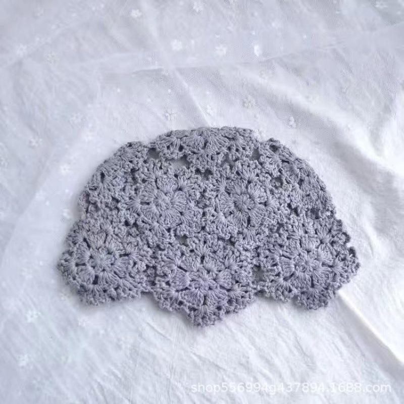 Цветочная вышивка крючком ажурная вязаная шапка французские ретро-аксессуары для шапочки