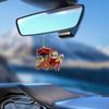 Christmas Creative Car Rearview Mirror Pendant Christmas Flat Acrylic Pendant Tree Carriage Decoration Home Christmas Decor Q4P3