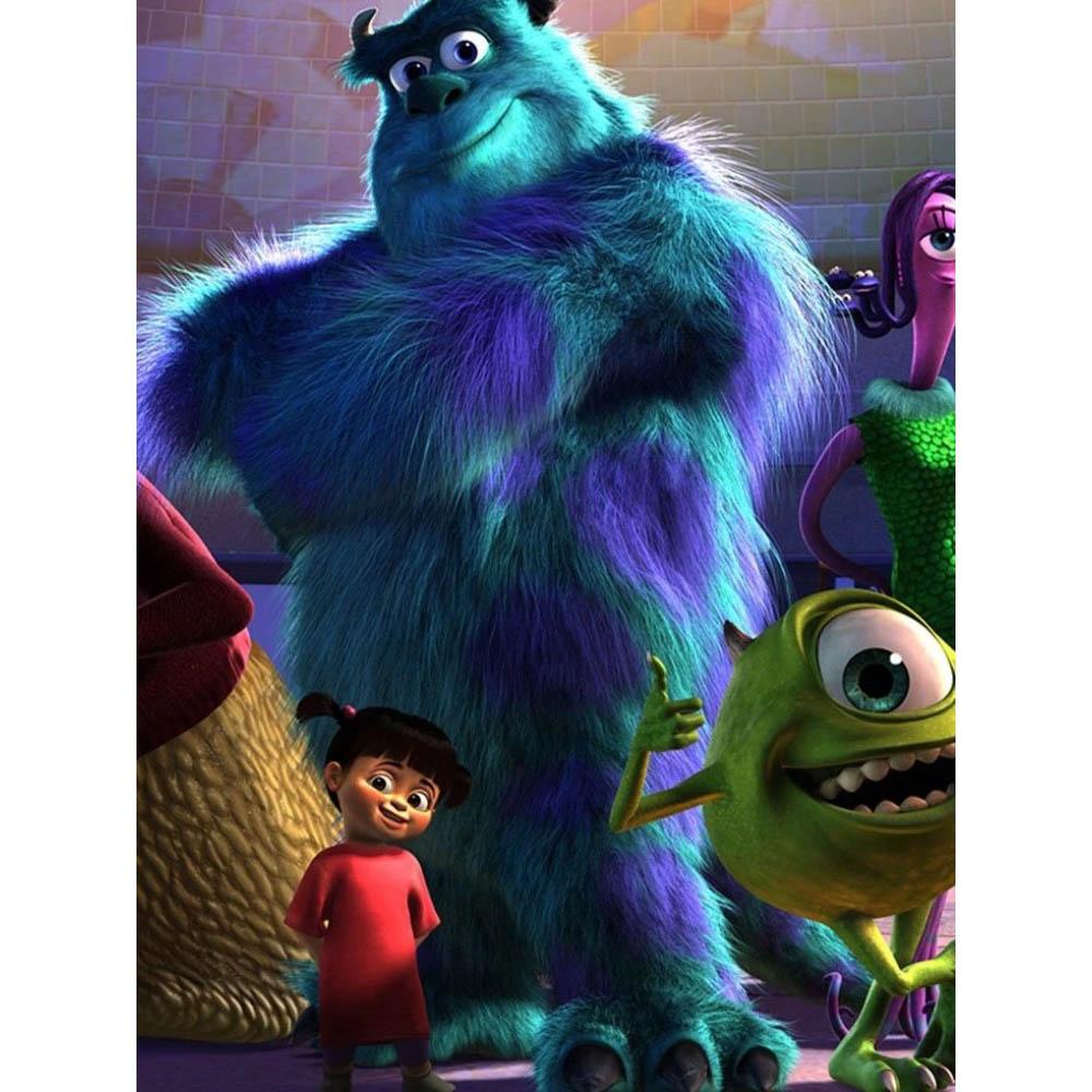 2026 New Disney Monsters Inc Diamond Embroidery Cartoon Round Diamond Painting New Mosaic Puzzle Rhinestones Home Wall Decor