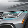 Для VOLKSWAGEN TIGUAN -2024 2 шт. Защитная пленка для фар автомобиля Прозрачная Дымчато-черная Наклейка из ТПУ