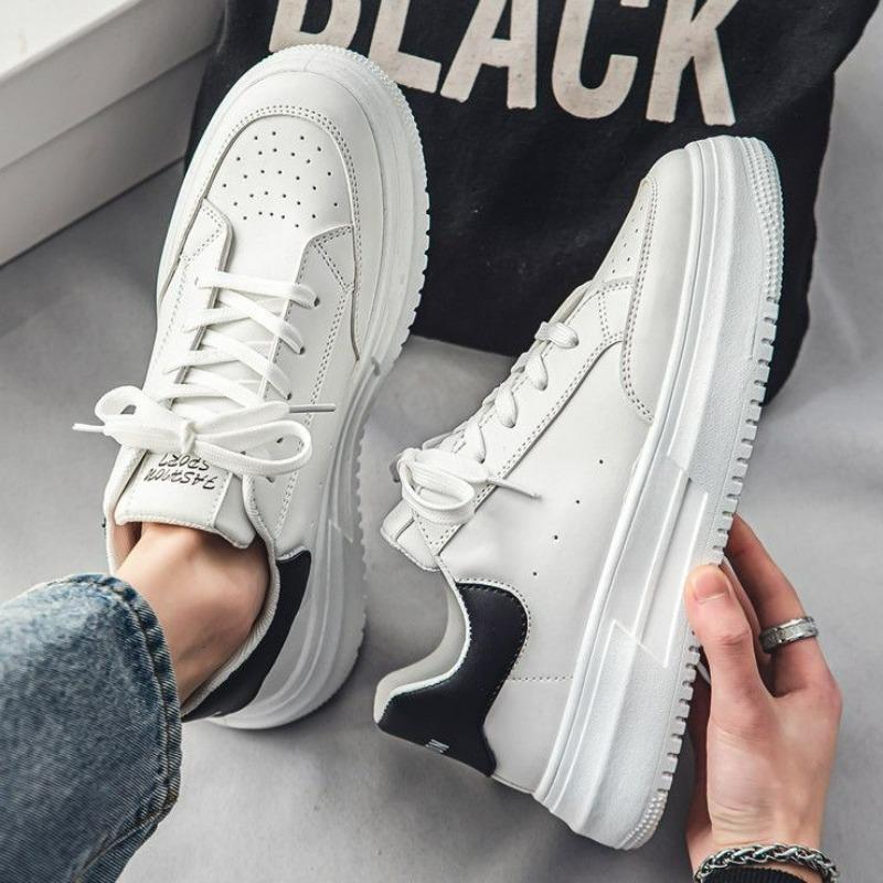 Модные повседневные кроссовки для мужчин, модные белые туфли на платформе со шнуровкой, для активного отдыха, нескользящие, износостойкие, спортивные туфли Zapatillas Hombre