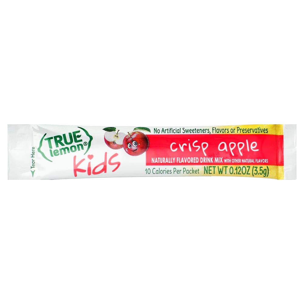 True Citrus True Lemon Смесь для детских напитков, Хрустящее яблоко, 10 пакетиков (3,5 г каждый)