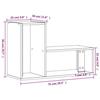 VidaXL Meubles TV 2 pcs noir 75x30x50 cm bois d'ingénierie, support TV, meuble multimédia, centre de divertissement, buffet 840787