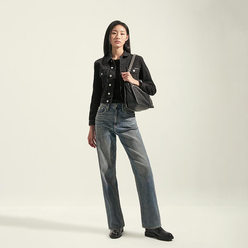 New CALVIN KLEIN Synthetic Material Crossbody Bags Medium Women's Space Black DH3575-001