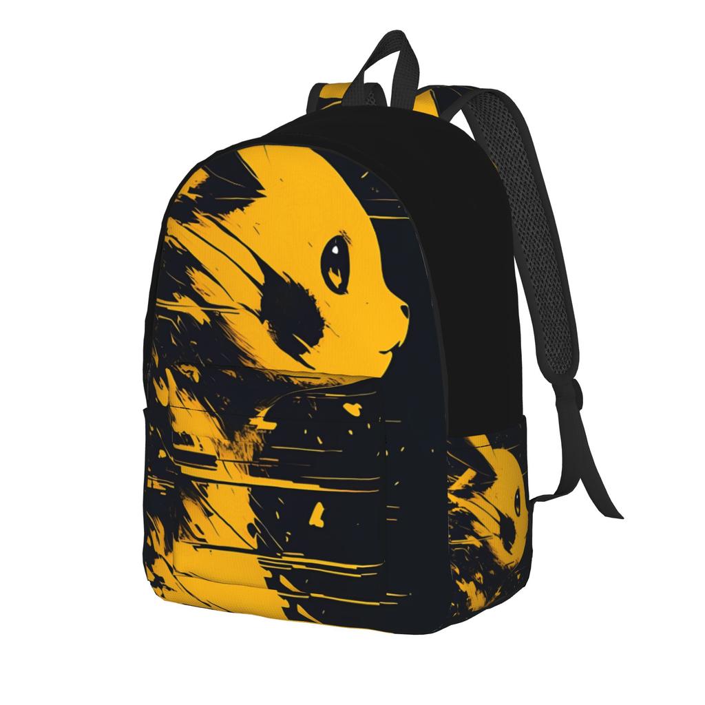 Модный Рюкзак Пикачу из Покемонов Минималистичная Линия Mochilas Повседневный Для Улицы Большой Вместимости Rucksack
