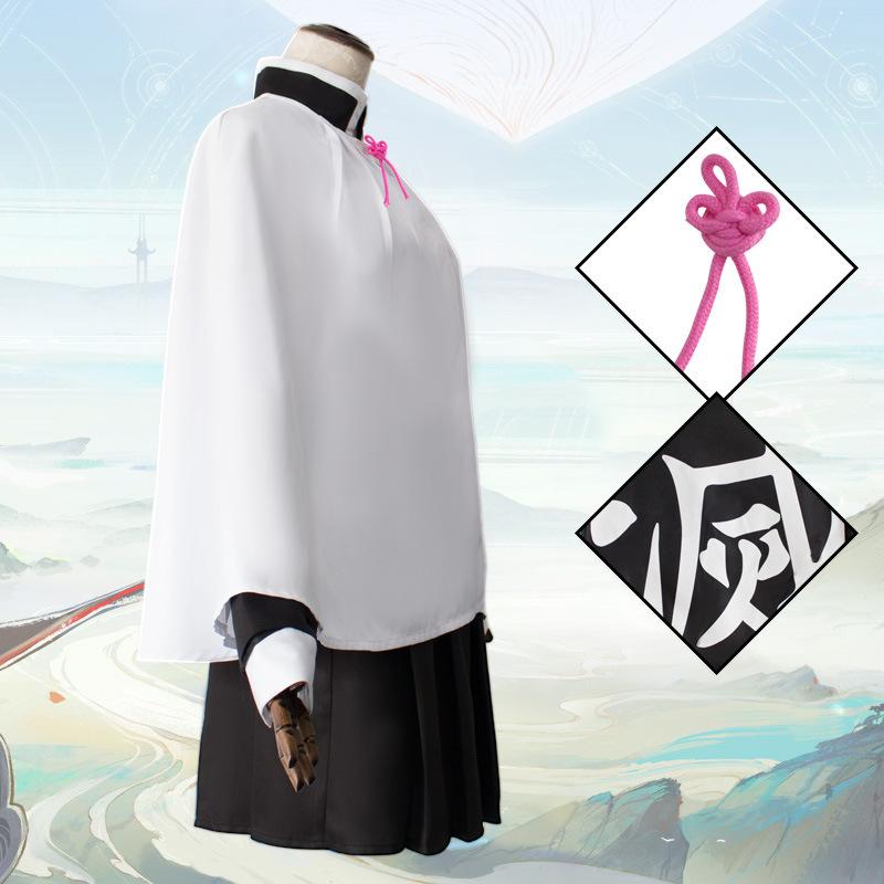 Tsuyuri Kanao Cosplay Costume Anime Demon Slayer Kimetsu No Yaiba Cosplay for Adults and Kids Black Wig With Ponytail Battle Suit Uniform