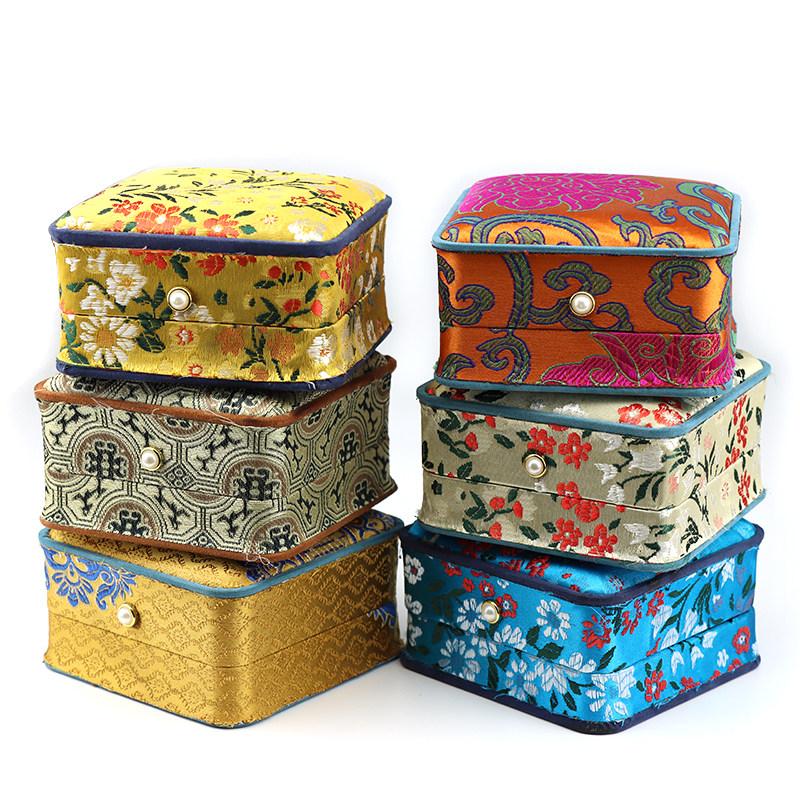 New Embroidered Bracelet Jadeite Bracelet Complex Classical Elegant Chinese Style Jewelry Storage Jewelry Box Multiple Colors