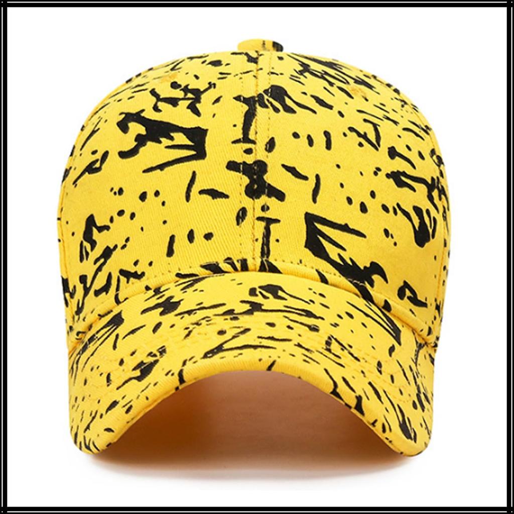 Бейсбольная полосатая CZ023 [Белый Клык] Шляпа, Кепка, Узор, Стильная, Модная, Крутая, Мужская, Женская, (желтый)