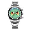 ADDIESDIVE Men Chronograph Watch AD2557 BGW9 Super Luminous Eye Dial 100m Waterproof 316L Stainless Steel Quartz Watch