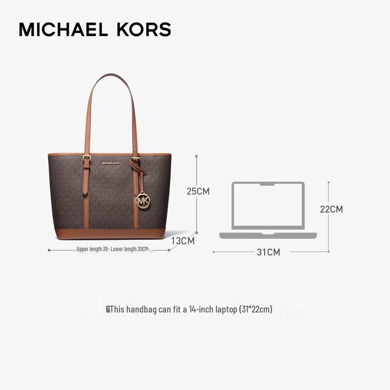 Michael Kors JET SET TRAVEL Signature Print Small Tote Bag