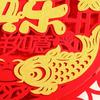Red Chinese Lucky Character Pendants Flocking Spring Festival Hanging Decoration  Party Supplies