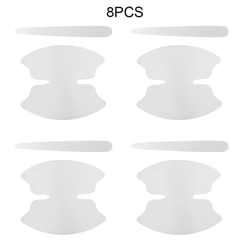 8 Pcs TPU Car Door Bowl Anti-scratch Sticker Clear Door Bowl Handle Protection Sticker Paint Surface Film Car Accessories