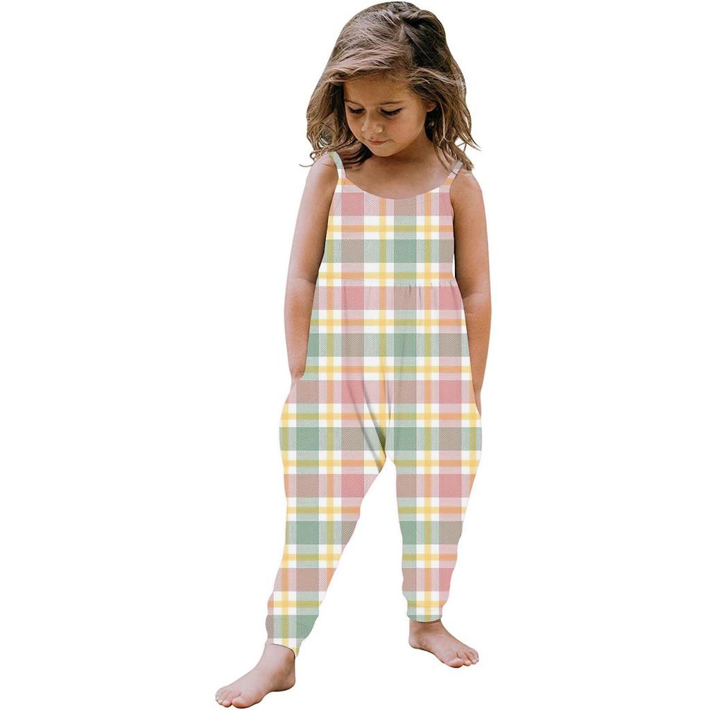 Toddler Kids Baby Girls Sleeveless Summer Romper Jumpsuit Playsuit Clothes