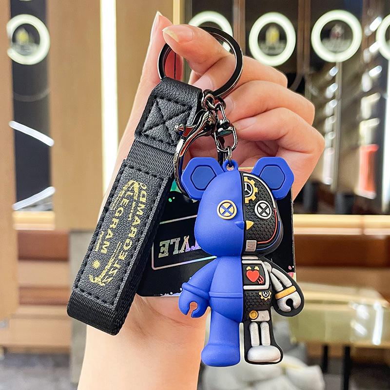 Steampunk Mechanical Bear Keychain Pendant - Unique Gift Doll