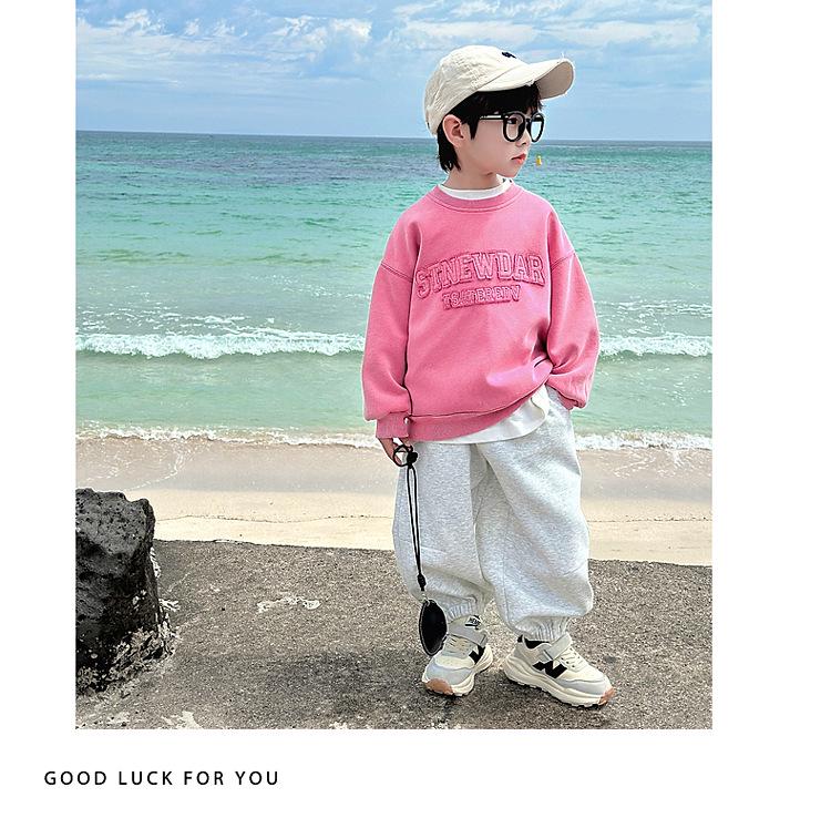 Fairy Tale Boys' Grey Sweatpants - 2025 Spring/Autumn Style for Kids