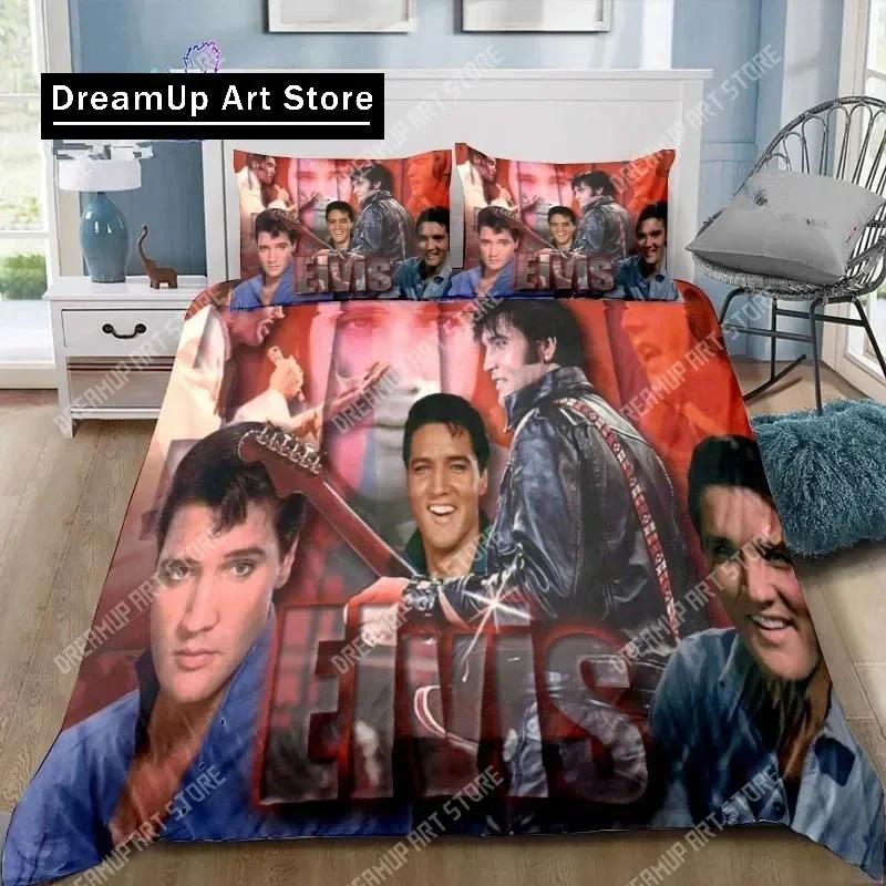 Poster Collection E-Elvis Presley Bedding Set Single Twin Full Queen King Size Bed Set Adult Kid Bedroom Bedding Gift