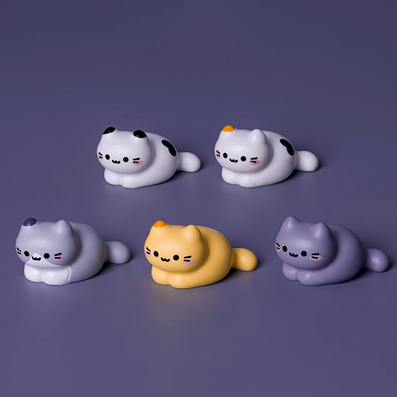 8Pc Cute Cat Animal Decoration Resin Craft Miniature Figure Tiny For Bonsai Fairy Garden Home Decor