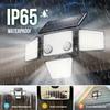 Solar Lights Outdoor, 342 LED Cordless Solar Motion Sensor Lights, 4 Heads 360° Wide Lighting Angle Security LED Flood Light