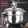 Maybach Style Stainless Steel Micro-Pressure Cooker Stew Pot with Multifunctional Base and 26CM Steamer.