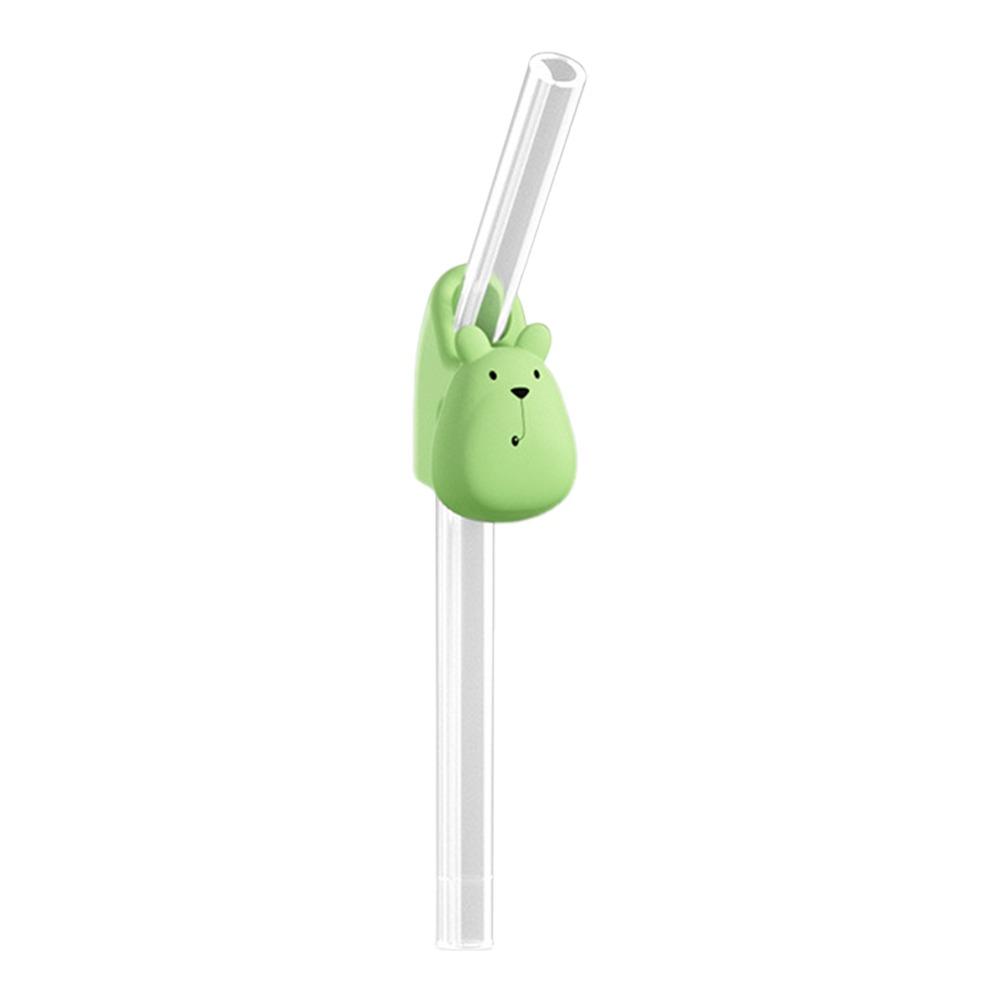 Water Cup Accessories Children's Silicone Suction Portable Cartoon Straw New Baby Buckle Straw