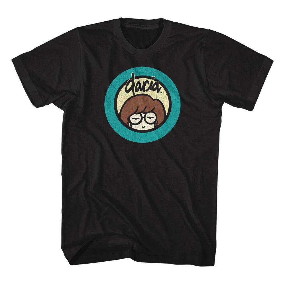 MTV Music Television Daria Cartoon Circle Peephole Logo Men's T Shirt