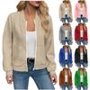 Women's Loose Comfortable Casual Fashionable Zipper Jacket Solid Color Jacket