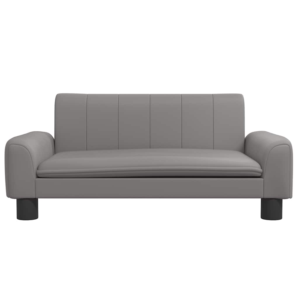 Kids Sofa Gray 70 x 45 x 30 cm Synthetic Leather