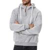 Men's Velvet Sleeve with Zipper Autumn and Winter Casual Hooded New Sweater