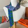 Long Mulberry Silk Scarf Bag Tie Lady Neck Skinny Scarves Hairband Foulard Giraffe Print Brand Lady Neckerchief Ribbon