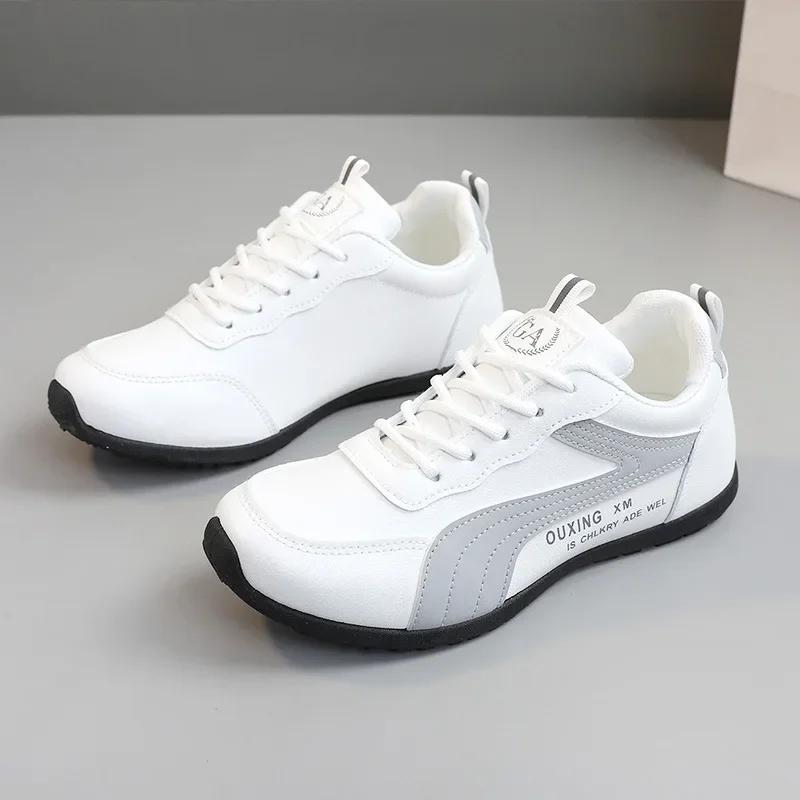 Новая весенне-осенняя обувь для отдыха 2024, износостойкие кроссовки, простая трендовая женская обувь, дышащая корейская версия.