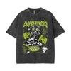 Washed Vintage Anime Dorohedoro Ebisu Noi Nikaido Kaiman Graphic T Shirt Men Casual Cotton Tshirt Male Gothic Horror Streetwear