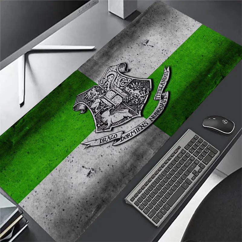 1pc Hogwarts Crest Green and Silver Computer Pad with Vibrant Print, Mouse Pads for Desk 113