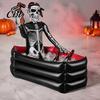 Decorative Cooler for Theme Parties Halloween Inflatable Skull Ice Bucket, Pirate Skeleton Drink Party, Party Decorations Yard Thickened PVC Portable