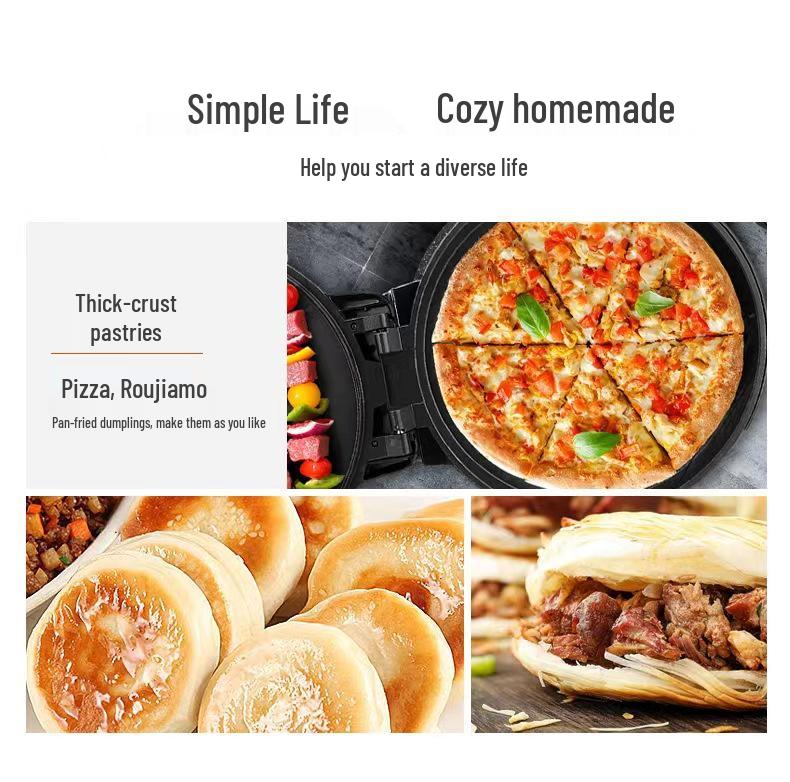 Large Multifunctional Double-Sided Electric Griddle with Deepened Design