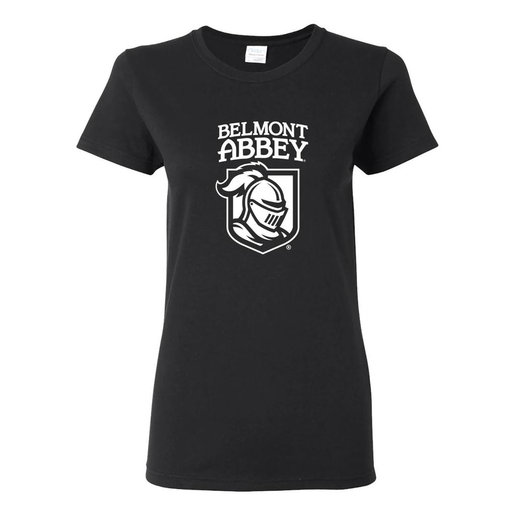 Belmont Abbey Crusaders Arch Logo Womens T-Shirt - Black